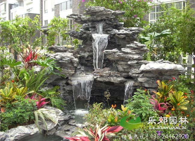 假山魚(yú)池實(shí)景圖片