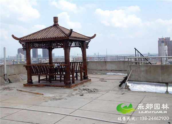 樓頂花園亭子圖片