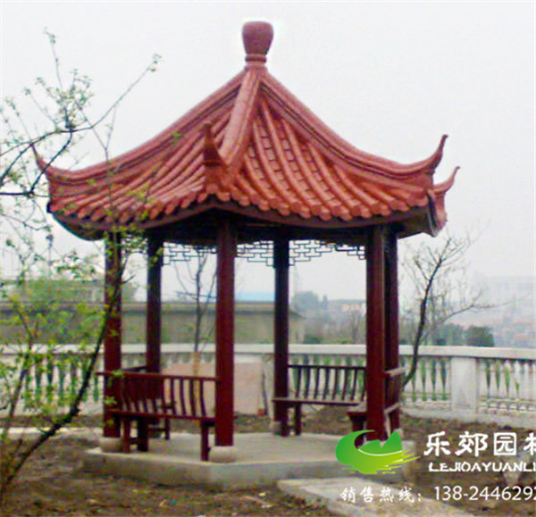 別墅樓頂花園亭子圖片