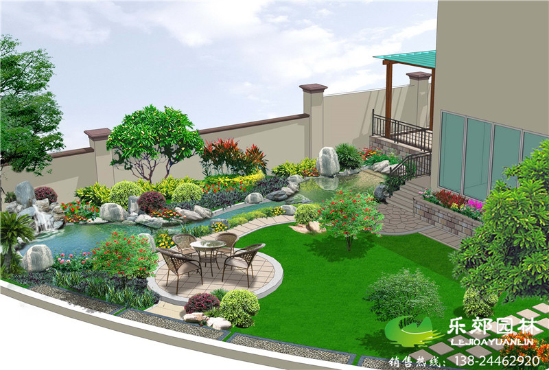 別墅庭院景觀(guān)設計效果圖6