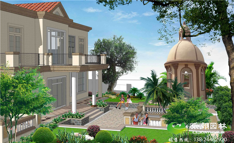 歐式庭院景觀(guān)設計效果圖3