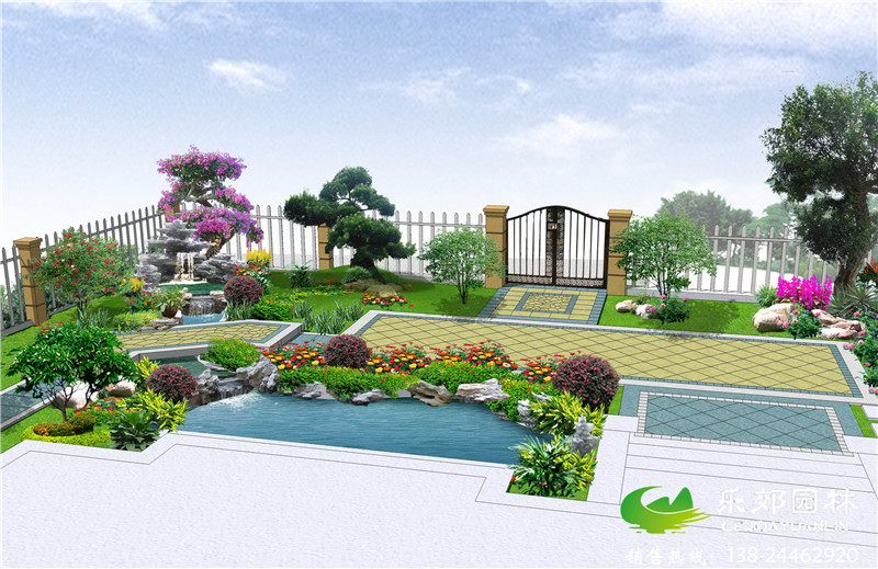 別墅園林景觀(guān)設計效果圖5