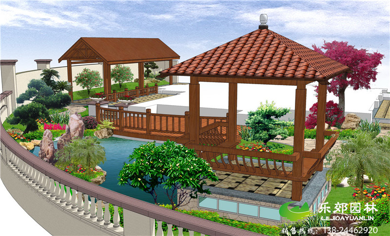 別墅景觀(guān)設計效果圖片6