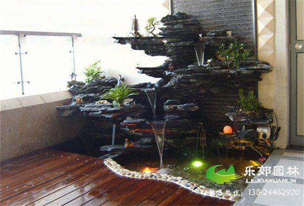 陽(yáng)臺魚(yú)池假山設計實(shí)景圖6