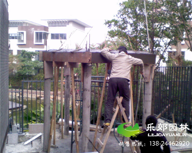 廣州番禺區別墅庭院裝修現場(chǎng)施工圖1