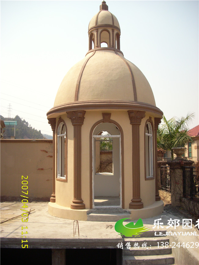 歐式庭院工程施工圖片