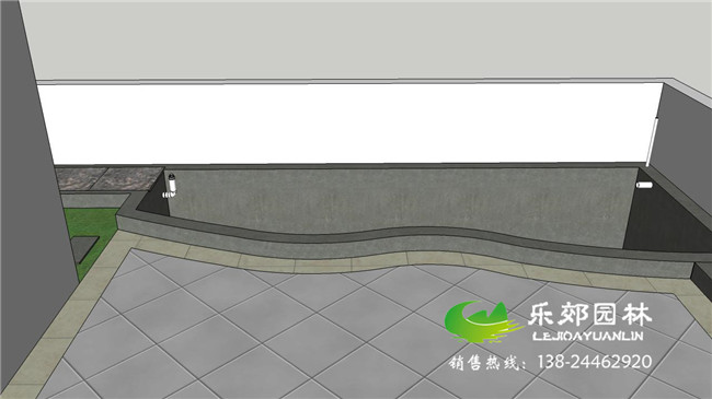 別墅魚(yú)池設計正面圖