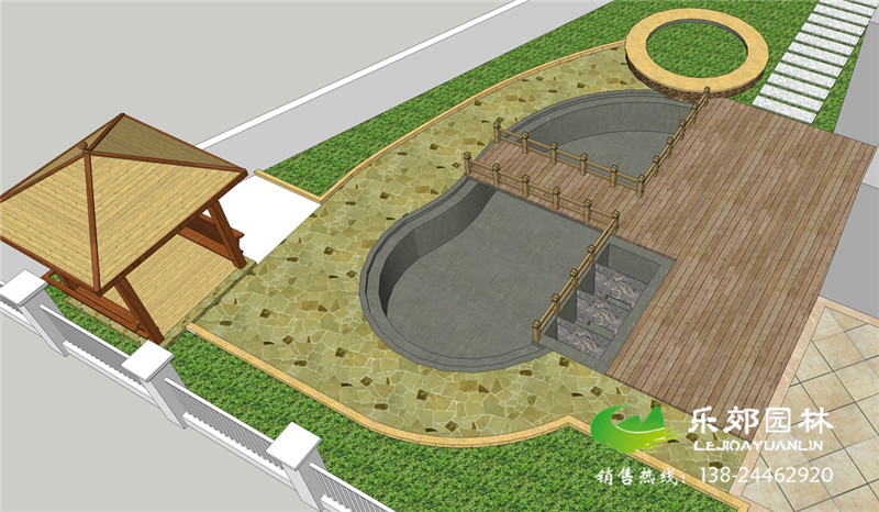 別墅庭院魚(yú)池過(guò)系統設計圖