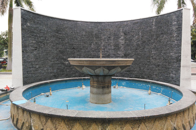 流水景墻整體效果圖