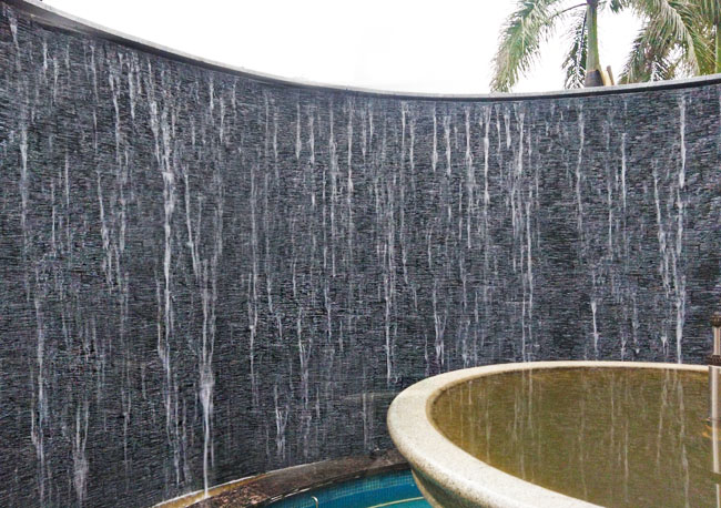 流水景墻效果圖片