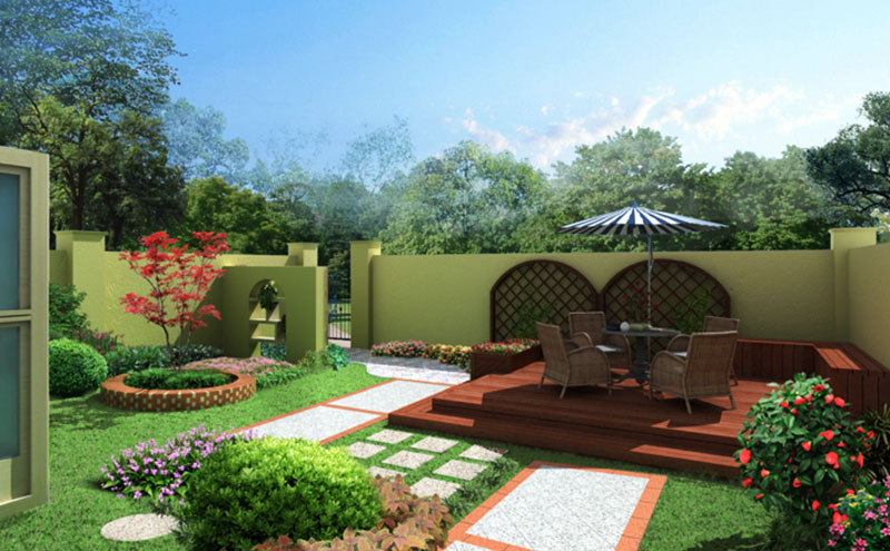 私家小庭院景觀(guān)設計效果圖6