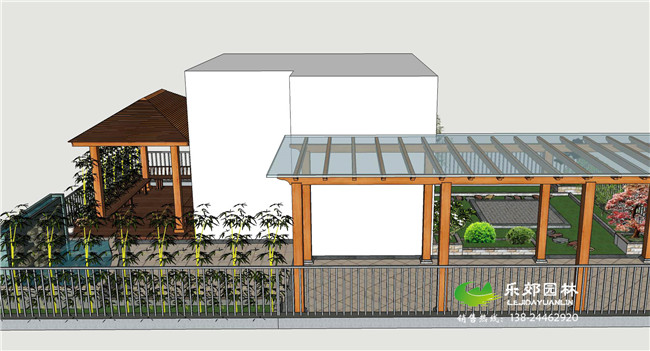 別墅花園設計整體效果圖