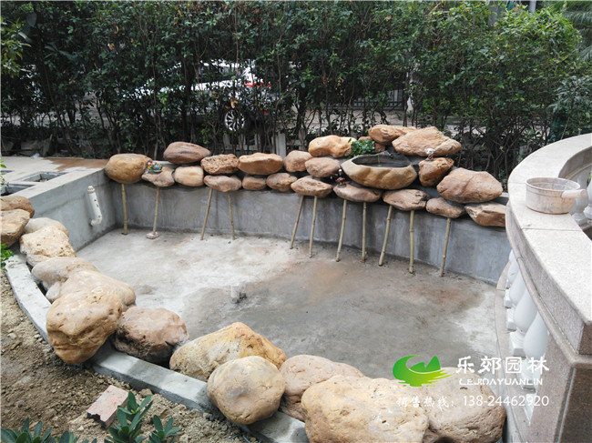 別墅花園魚(yú)池施工圖