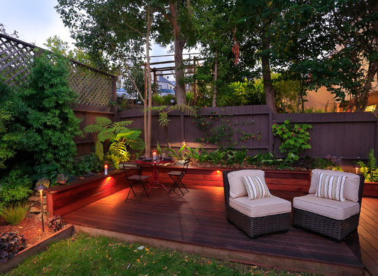 別墅庭院景觀(guān)夜景圖片