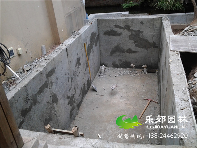 庭院大型錦鯉魚(yú)池建造圖片