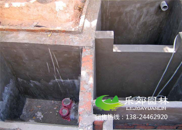 家庭院子磚砌小魚(yú)池過(guò)濾系統圖片