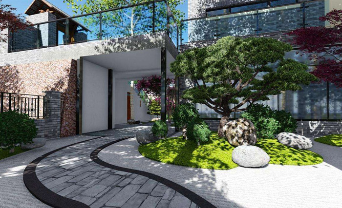 日式庭院景觀(guān)設計效果圖4