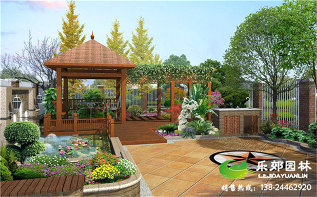 別墅庭院景觀(guān)設計圖片