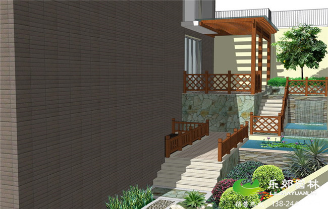 庭院魚(yú)池設計效果圖