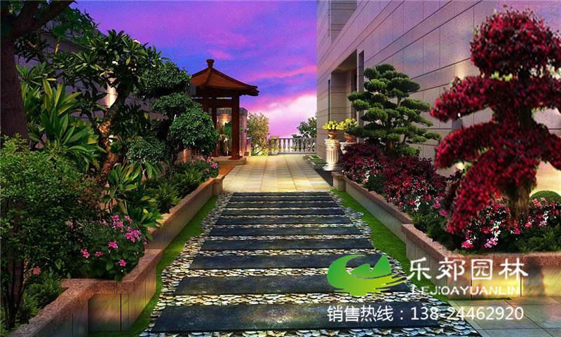 中式別墅庭院設計效果圖6