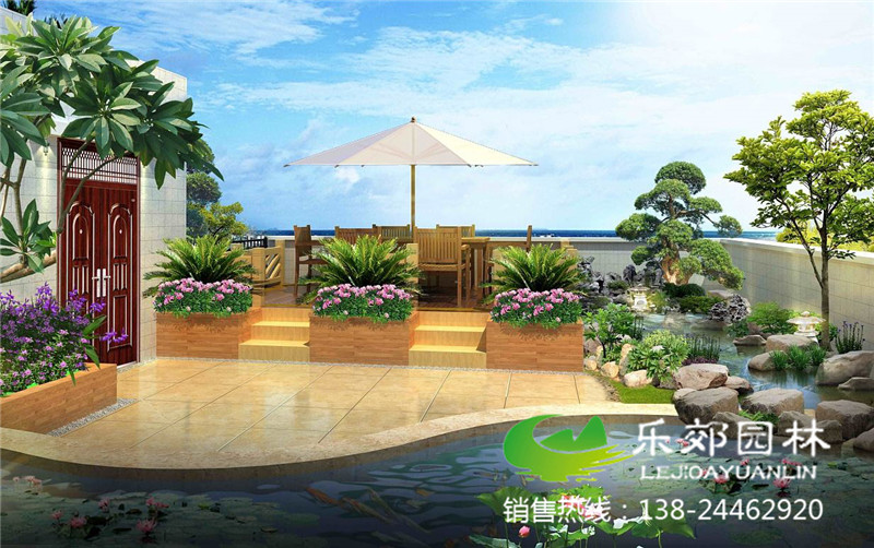 小庭院景觀(guān)魚(yú)池設計效果圖片4