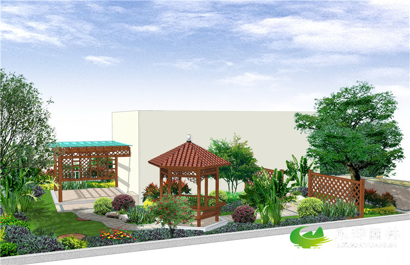 別墅花園景觀(guān)設計效果圖