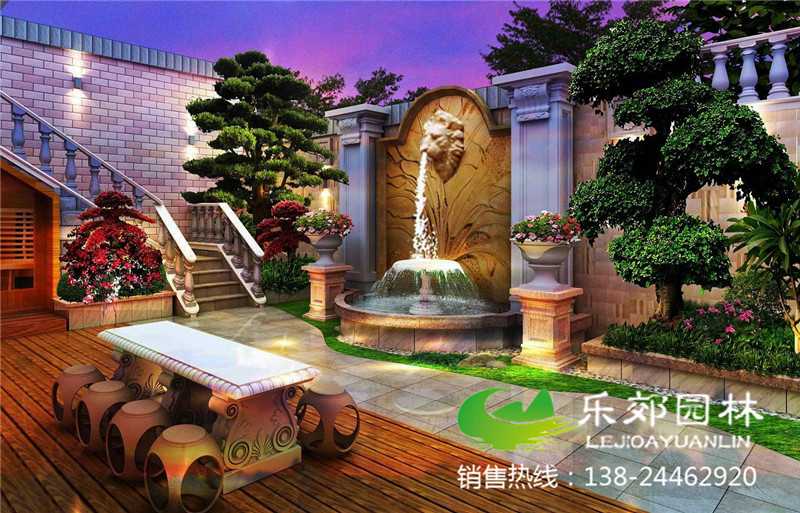 歐式庭院景觀(guān)設計效果圖2