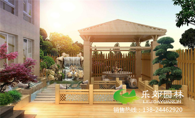 別墅景觀(guān)設計效果圖片2