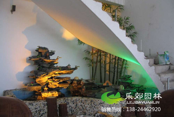 休閑會(huì )所樓梯小魚(yú)池假山設計圖