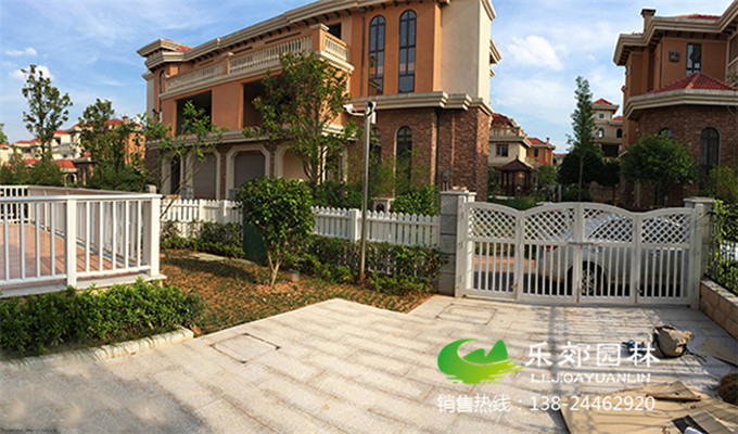 庭院防腐木圍欄效果圖