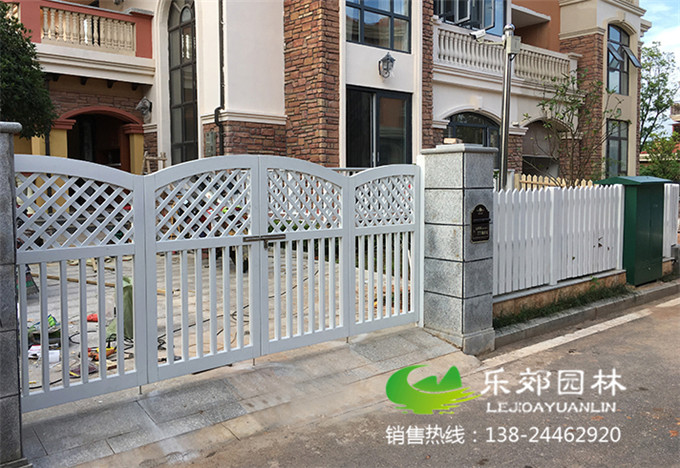 庭院防腐木大門(mén)效果圖