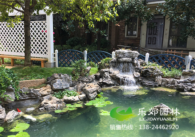 別墅庭院魚(yú)池假山設計圖