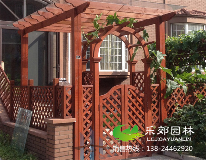 庭院防腐木花架樣式1圖片