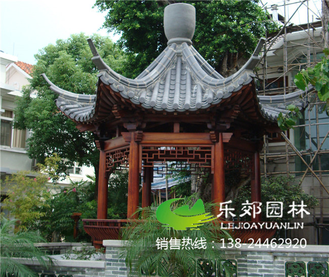 庭院防腐木涼亭設計樣式2圖片