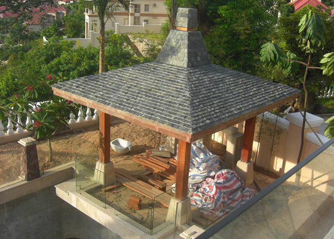 庭院防腐木涼亭設計樣式5圖片