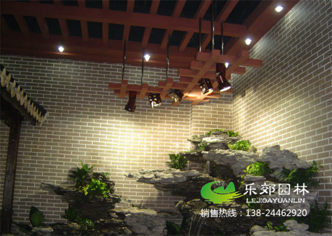 室內魚(yú)池假山設計圖片