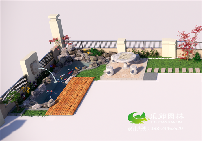 庭院魚(yú)池假山設計圖大全
