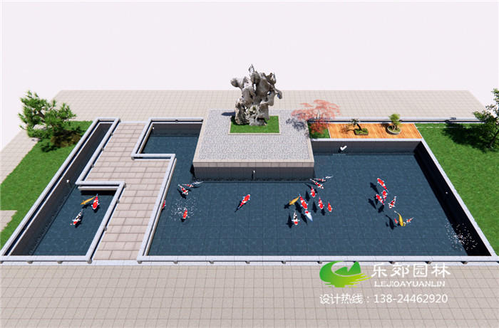 庭院魚(yú)池假山設計圖大全