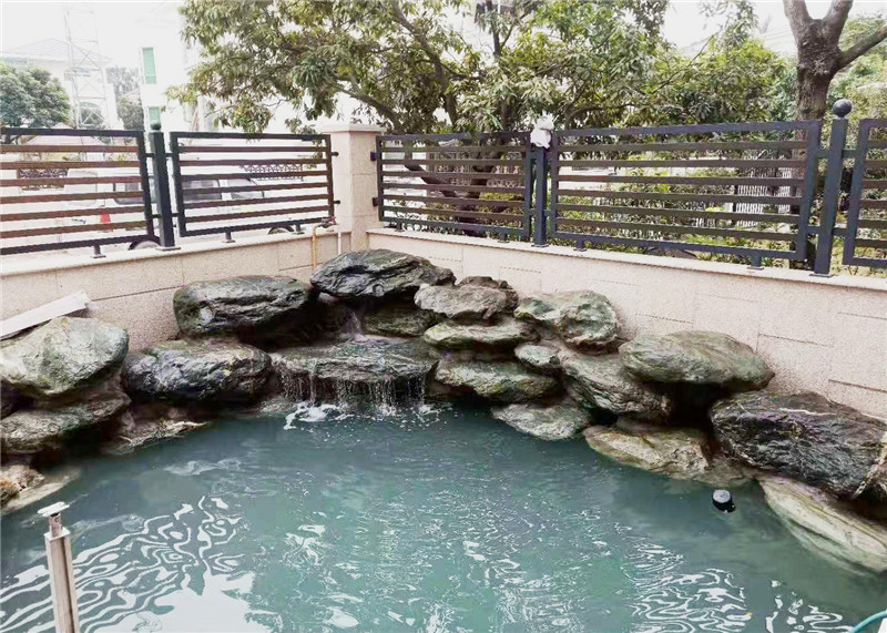 庭院魚(yú)池假山設計實(shí)景圖