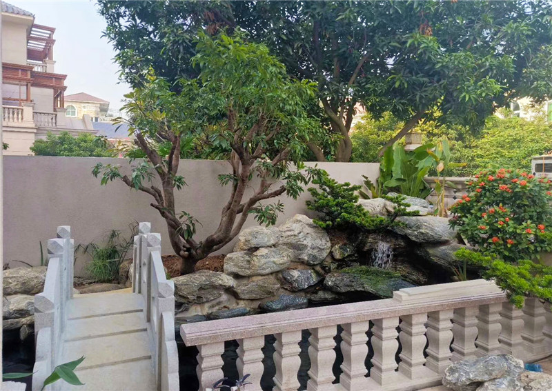 家庭庭院魚(yú)池假山設計圖4