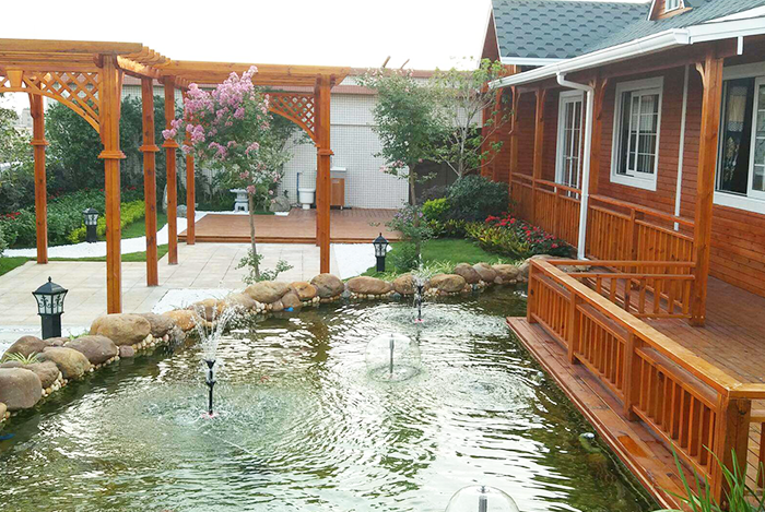 公司天臺魚(yú)池噴泉設計圖2