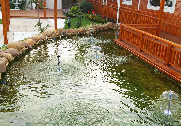 公司天臺魚(yú)池噴泉設計圖1