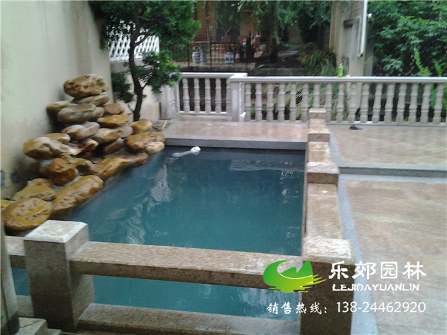 廣州番禺區華南碧桂園庭院魚(yú)池設計實(shí)景圖2