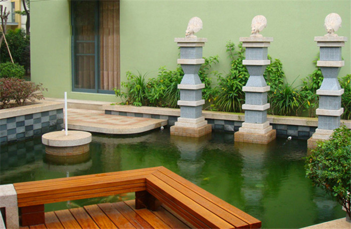 廣州庭院風(fēng)水魚(yú)池設計圖2